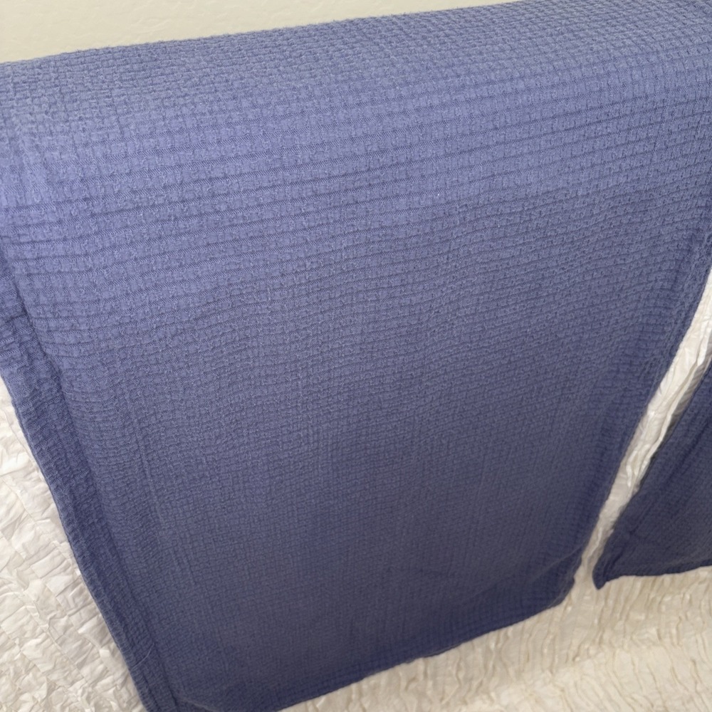 Docofil 2 KING  Pillow Textured Shams DEEP BLUE 100% Cotton Portugal‎ KING SIZE